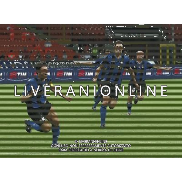 Inter-Roma Supercoppa Italiana 2008 Milano - 24.08.2008 Nella Foto: esultanza di Javier Zanetti dopo il rigore della vittoria Ph. CF/Ag. Aldo Liverani