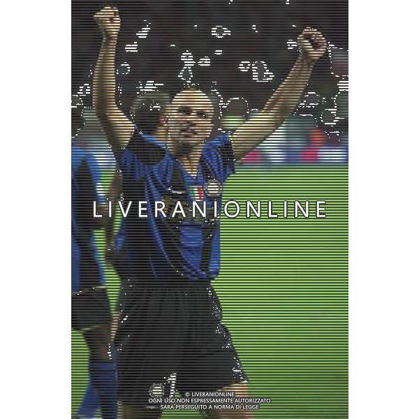 Inter-Roma Supercoppa Italiana 2008 Milano - 24.08.2008 Nella Foto: esultanza a fine gara di esteban cambiasso Ph. CF/Ag. Aldo Liverani