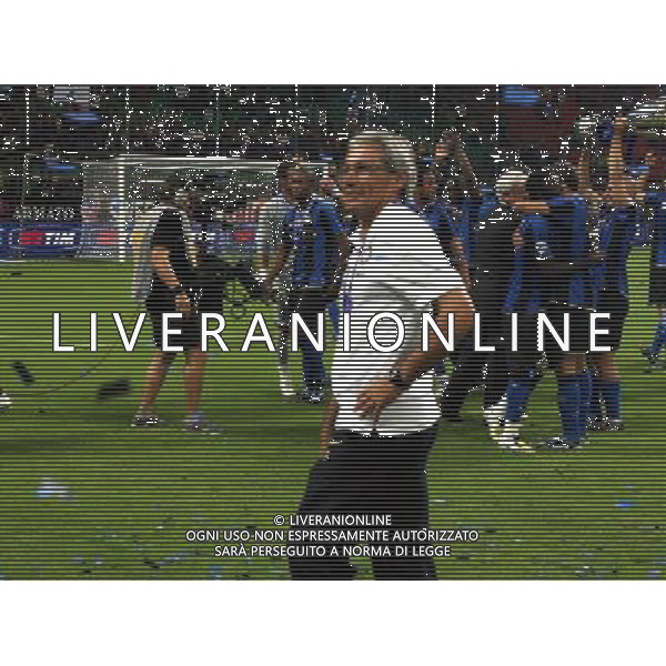 Inter-Roma Supercoppa Italiana 2008 Milano - 24.08.2008 Nella Foto: esultanza a fine gara di Giuseppe Baresi Ph. CF/Ag. Aldo Liverani