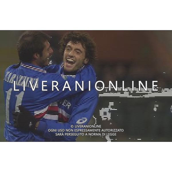 GENOVA 29/10/03 TIM CUP 2003/04 SAMPDORIA-PRO PATRIA nella foto marazzina massimo con colombo corrado* foto gigi arcaini/ag.aldo liverani