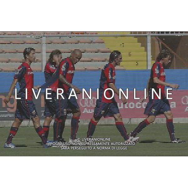 Genoa Mantova 3¡ turno Coppa Italia 2008/2009 24-08-2008 Genova Nella foto: Esultanza del genoa dopo il gol di Olivera ©Manuela Viganti/Press Photo/Ag. Aldo Liverani
