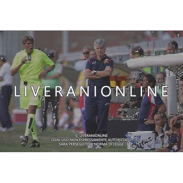 Genoa Mantova 3¡ turno Coppa Italia 2008/2009 24-08-2008 Genova Nella foto: arbitro rosetti e giampiero gasperini ©Manuela Viganti/Press Photo/Ag. Aldo Liverani