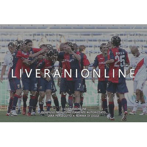 Genoa Mantova 3¡ turno Coppa Italia 2008/2009 24-08-2008 Genova Nella foto: esultanza genoa dopo il gol di milanetto ©Manuela Viganti/Press Photo/Ag. Aldo Liverani