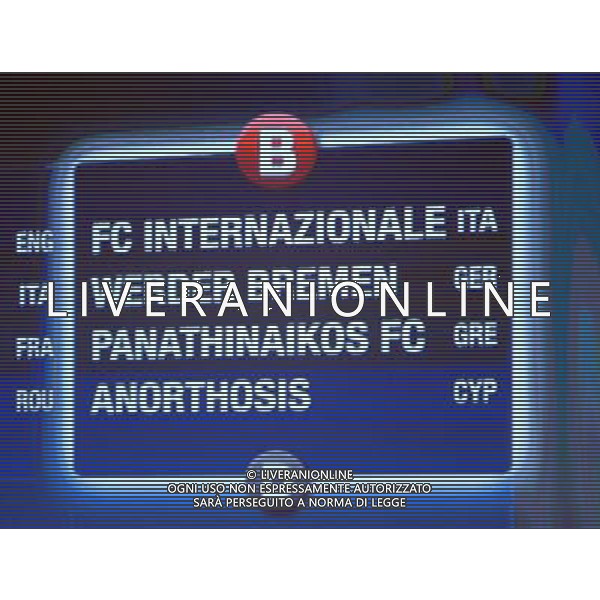 Champions League 2008/2009 - Sorteggio Fase a Gironi Montecarlo - 28.08.2008 Nella Foto:GIRONE INTER /Ph.Vitez-Ag. Aldo Liverani