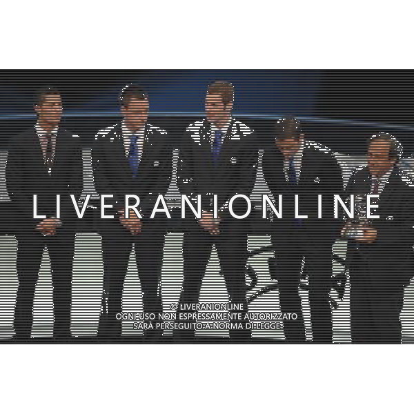 Champions League 2008/2009 - Sorteggio Fase a Gironi Montecarlo - 28.08.2008 Nella Foto:RONALDO-TERRY-CECH-LAMPARD E PLATINI /Ph.Vitez-Ag. Aldo Liverani