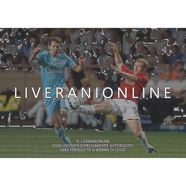 Supercoppa Europea 2008 Montecarlo - 29.08.2008 Manchester United-Zenit San Pietroburgo Nella Foto:SCHOLES-ZYRYANOV /Ph.Vitez-Ag. Aldo Liverani