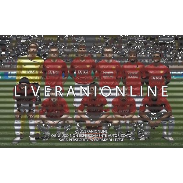 Supercoppa Europea 2008 Montecarlo - 29.08.2008 Manchester United-Zenit San Pietroburgo Nella Foto:MANCHESTER UNITED FORMAZIONE /Ph.Vitez-Ag. Aldo Liverani