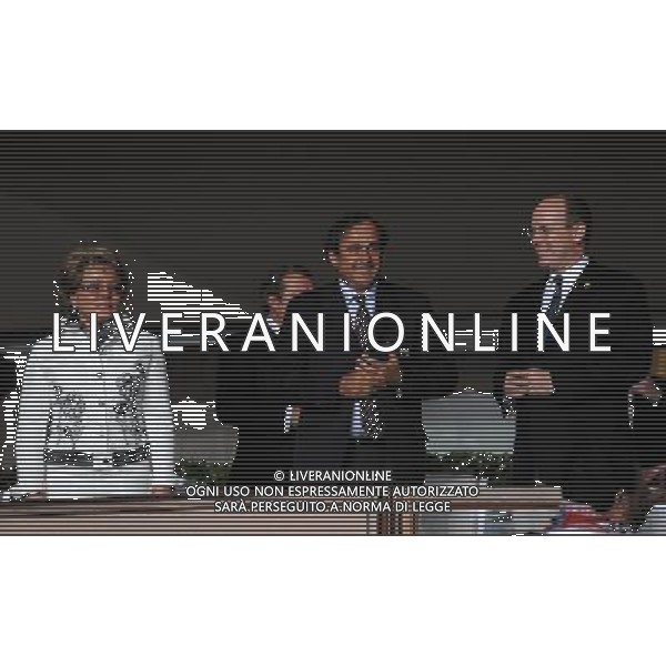 Supercoppa Europea 2008 Montecarlo - 29.08.2008 Manchester United-Zenit San Pietroburgo Nella Foto: MICHEL PLATINI CON IL PRINCIPE ALBERTO DI MONACO /Ph.Vitez-Ag. Aldo Liverani