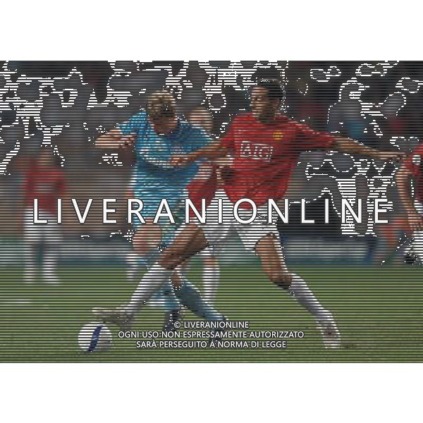 Supercoppa Europea 2008 Montecarlo - 29.08.2008 Manchester United-Zenit San Pietroburgo Nella Foto:FERDINAND-POGREBNYAK /Ph.Vitez-Ag. Aldo Liverani