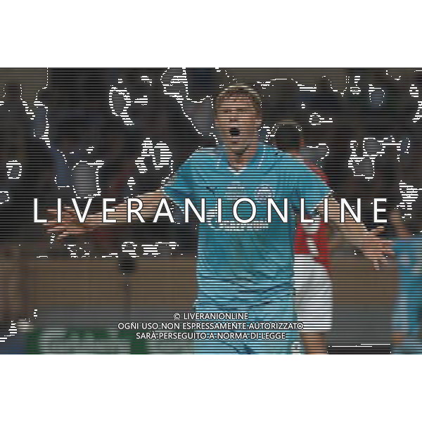 Supercoppa Europea 2008 Montecarlo - 29.08.2008 Manchester United-Zenit San Pietroburgo Nella Foto:POGREBNYAK ESULTANZA DOPO IL GOL /Ph.Vitez-Ag. Aldo Liverani