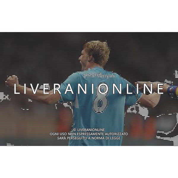 Supercoppa Europea 2008 Montecarlo - 29.08.2008 Manchester United-Zenit San Pietroburgo Nella Foto:POGREBNYAK ESULTANZA DOPO IL GOL /Ph.Vitez-Ag. Aldo Liverani