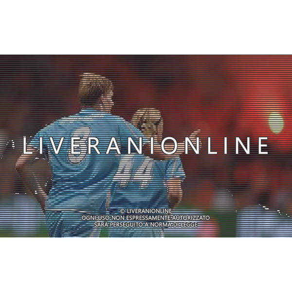 Supercoppa Europea 2008 Montecarlo - 29.08.2008 Manchester United-Zenit San Pietroburgo Nella Foto:POGREBNYAK ESULTANZA DOPO IL GOL /Ph.Vitez-Ag. Aldo Liverani