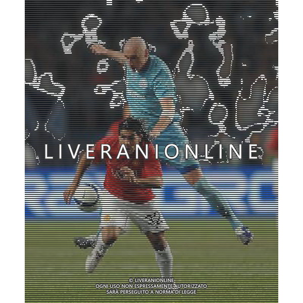 Supercoppa Europea 2008 Montecarlo - 29.08.2008 Manchester United-Zenit San Pietroburgo Nella Foto:TEVEZ-PUYGRENIER /Ph.Vitez-Ag. Aldo Liverani