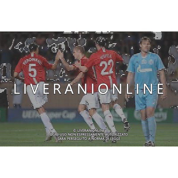 Supercoppa Europea 2008 Montecarlo - 29.08.2008 Manchester United-Zenit San Pietroburgo Nella Foto:VIDIC ESULTA /Ph.Vitez-Ag. Aldo Liverani