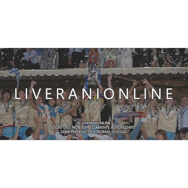 Supercoppa Europea 2008 Montecarlo - 29.08.2008 Manchester United-Zenit San Pietroburgo Nella Foto:TIMOSHCHUCK ALZA LA COPPA /Ph.Vitez-Ag. Aldo Liverani