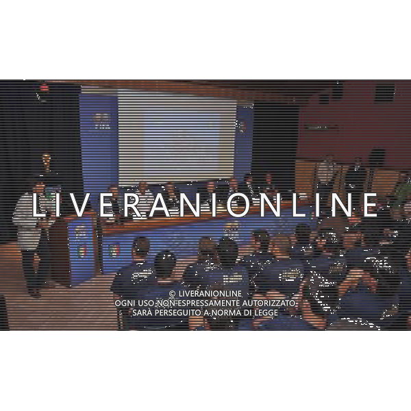 Raduno Nazionale Italiana Coverciano(FI) - 02.09.2008 Cerimonia di Consegna Logo Fifa Nella Foto: Consegna Logo Fifa davanti ai giocatori /Ph.Vitez-Ag. Aldo Liverani