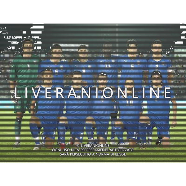 Castel di Sangro (AQ) - 05/09/2008 - Stadio Patini - Qualificazione ai Campionati Europei Under 21 2009 - Italia U21 vs Grecia U21 - nella foto: La formazione dell\'Italia ph. Corradetti / ag. Aldo LIVERANI