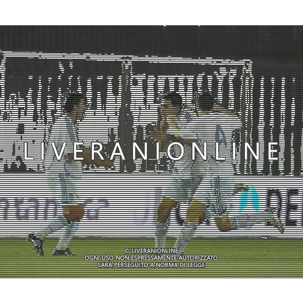 Castel di Sangro (AQ) - 05/09/2008 - Stadio Patini - Qualificazione ai Campionati Europei Under 21 2009 - Italia U21 vs Grecia U21 - nella foto: L\'esultanza di christodoulopoulos autore del gol del pareggio ph. Corradetti / ag. Aldo LIVERANI