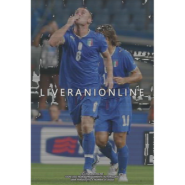 Italia - Georgia Qualificazione Mondiali 2010 - Udine 10/09/2008 nella foto esultanza dopo il gol di Daniele De Rossi del 1-0 ph garbuio/Ag. Aldo Liverani sas