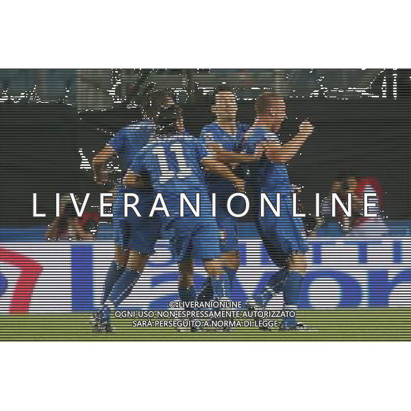 Italia - Georgia Qualificazione Mondiali 2010 - Udine 10/09/2008 nella foto esultanza dopo il gol di Daniele De Rossi del 1-0 ph garbuio/Ag. Aldo Liverani sas
