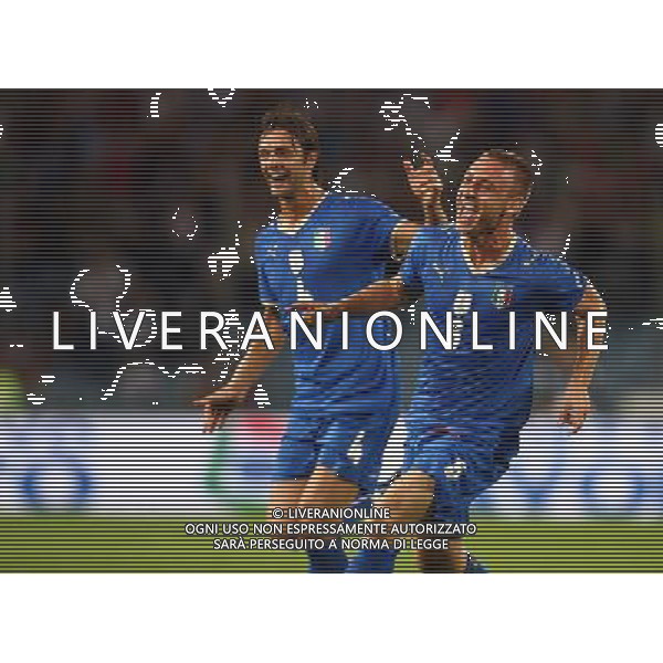 Italia - Georgia Qualificazione Mondiali 2010 - Udine 10/09/2008 nella foto daniele De Rossi esultanza dopo il gol ph ghidoni/Ag. Aldo Liverani sas