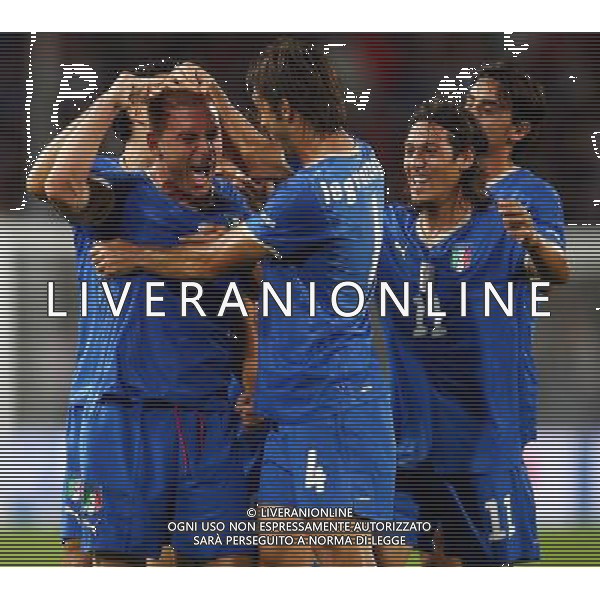 Italia - Georgia Qualificazione Mondiali 2010 - Udine 10/09/2008 nella foto daniele De Rossi esultanza dopo il gol ph ghidoni/Ag. Aldo Liverani sas