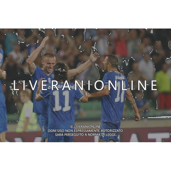 Italia - Georgia Qualificazione Mondiali 2010 - Udine 10/09/2008 nella foto esultanza dopo il secondo gol di daniele de rossi del 2-0 ph garbuio/Ag. Aldo Liverani sas