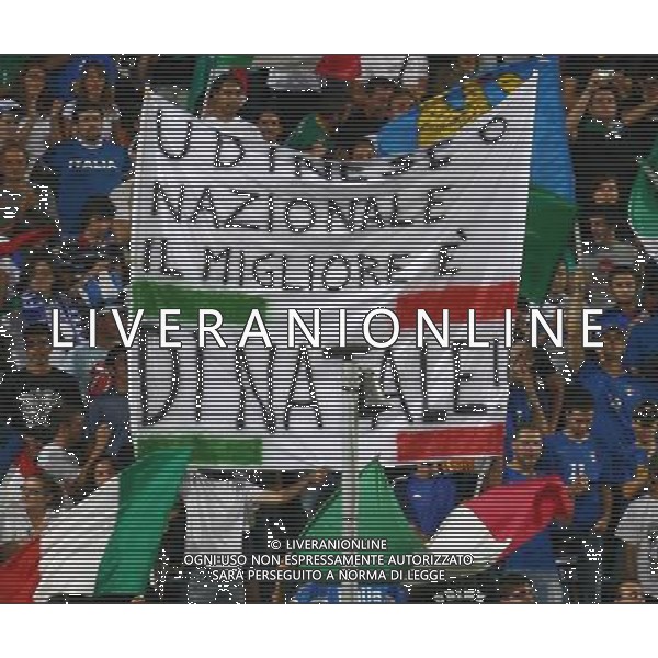 Udine 10/09/2008 Calcio Qualificazioni Mondiali 2010 Italia-Georgia Nella foto striscione per di natale ph LUCA GHIDONI/ag ALDO LIVERANI SAS