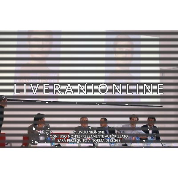 PRESENTAZIONE DEL LIBRO DI PIETRO CABRAS: \' FACCHETTI: CALCIATORE E GENTILUOMO\' NELLA FOTO: MARCO CIVOLI - CANDIDO CANNAVO\' - PIETRO CABRAS - GIANFELICE FACCHETTI - RICCARDO FERRI FOTO SORANO - AG.ALDO LIVERANI SAS