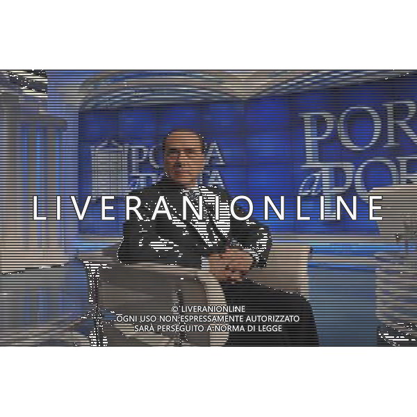 ROMA, 15 SETTEMBRE 2008 PORTA A PORTA CON SILVIO BERLUSCONI NELLA FOTO: SILVIO BERLUSCONI AGENZIA ALDO LIVERANI SAS
