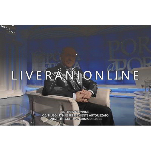 ROMA, 15 SETTEMBRE 2008 PORTA A PORTA CON SILVIO BERLUSCONI NELLA FOTO: SILVIO BERLUSCONI AGENZIA ALDO LIVERANI SAS