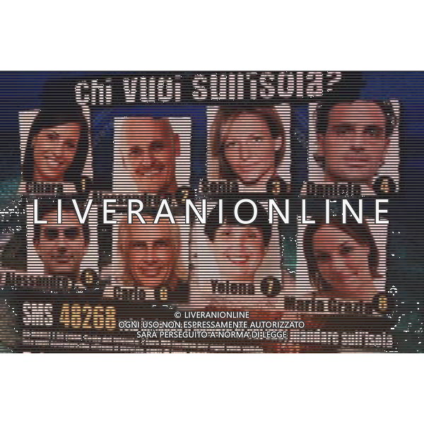 NON FAMOSI MILANO 15-09-08 TRASMISSIONE L\' ISOLA DEI FAMOSI \'PRIMA PUNTATA\' FOTO SORANO ANTONIO - AG. ALDO LIVERANI SAS