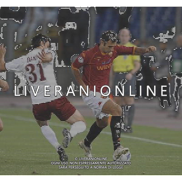Roma Vs CFR Cluj - 16/09/2008 - Stadio Olimpico - Uefa Champions League 2008/2009 - Gruppo A - nella foto: mirko Vucinic e Dani ph. Corradetti / ag. Aldo LIVERANI