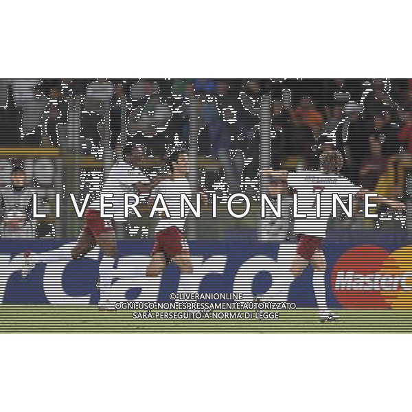 Roma Vs CFR Cluj - 16/09/2008 - Stadio Olimpico - Uefa Champions League 2008/2009 - Gruppo A - nella foto: l\'esultanza di Juan CULIO dopo il gol pareggio ph. Corradetti / ag. Aldo LIVERANI