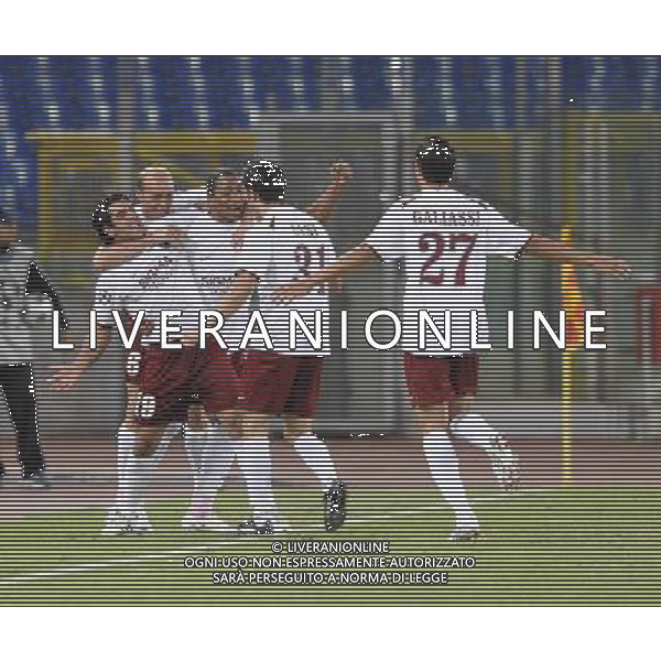 Roma Vs CFR Cluj - 16/09/2008 - Stadio Olimpico - Uefa Champions League 2008/2009 - Gruppo A - nella foto: l\'esultanza dei giocatori romeni dopo il gol di Juan CULIO ph. Corradetti / ag. Aldo LIVERANI