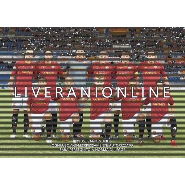 Roma - CFR Cluj - 16/09/2008 - Stadio Olimpico - Uefa Champions League 2008/2009 - Gruppo A - nella foto: La formazone della Roma schierata ph. Corradetti / ag. Aldo LIVERANI