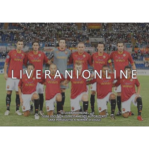 Roma - CFR Cluj - 16/09/2008 - Stadio Olimpico - Uefa Champions League 2008/2009 - Gruppo A - nella foto: La formazone della Roma schierata ph. Corradetti / ag. Aldo LIVERANI