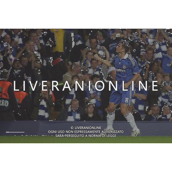 Frank Lampard of Chelsea celebrates scoring the 1st goal 1-0 - Chelsea FC v FC Bordeaux, UEFA Champions League Group A, Matchday 1, Stamford Bridge, London, Date 16/09/2008. Picture by Marc Atkins(IPS PHOTO AGENCY)/Ag. Aldo Liverani Sas - ITALY ONLY -