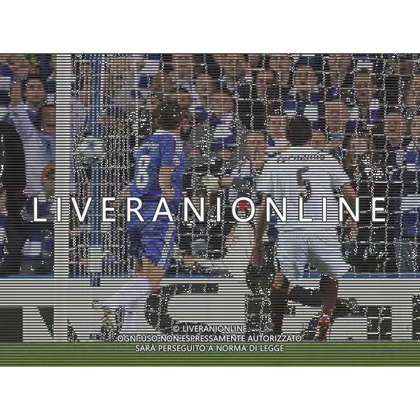 Frank Lampard of Chelsea scores the 1-0 and celebrates after scoring for his team - Chelsea FC v FC Bordeaux, UEFA Champions League Group A, Matchday 1, Stamford Bridge, London, Date 16/09/2008. Picture by Marc Atkins(IPS PHOTO AGENCY)/Ag. Aldo Liverani Sas - ITALY ONLY -