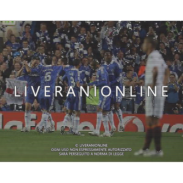 Frank Lampard of Chelsea scores the 1-0 and celebrates after scoring for his team - Chelsea FC v FC Bordeaux, UEFA Champions League Group A, Matchday 1, Stamford Bridge, London, Date 16/09/2008. Picture by Marcello Pozzetti(IPS PHOTO AGENCY)/Ag. Aldo Liverani Sas - ITALY ONLY -