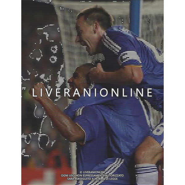 Florent Malouda of Chelsea makes 3-0 and celebrates after scoring for his team - Chelsea FC v FC Bordeaux, UEFA Champions League Group A, Matchday 1, Stamford Bridge, London, Date 16/09/2008. Picture by Marcello Pozzetti(IPS PHOTO AGENCY)/Ag. Aldo Liverani Sas - ITALY ONLY -