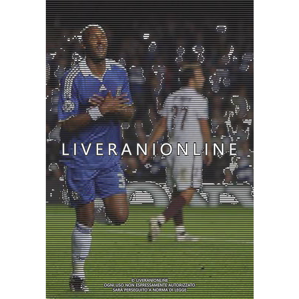 Chelsea\'s Nicolas Anelka makes 4-0 and celebrates after scoring for his team - Chelsea FC v FC Bordeaux, UEFA Champions League Group A, Matchday 1, Stamford Bridge, London, Date 16/09/2008. Picture by IPS PHOTO AGENCY/Ag. Aldo Liverani Sas - ITALY ONLY -