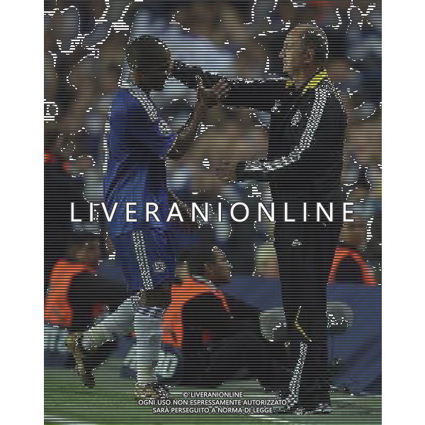 Luiz Felipe Scolari , Manager of Chelsea with Florent Malouda - Chelsea FC v FC Bordeaux, UEFA Champions League Group A, Matchday 1, Stamford Bridge, London, Date 16/09/2008. Picture by IPS PHOTO AGENCY/Ag. Aldo Liverani Sas - ITALY ONLY -
