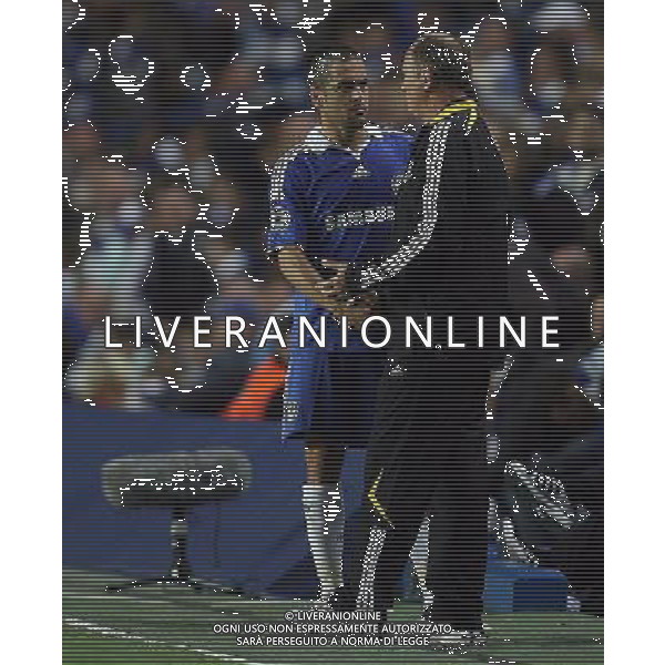 Joe Cole of Chelsea and Luiz Felipe Scolari - Chelsea FC v FC Bordeaux, UEFA Champions League Group A, Matchday 1, Stamford Bridge, London, Date 16/09/2008. Picture by IPS PHOTO AGENCY/Ag. Aldo Liverani Sas - ITALY ONLY -
