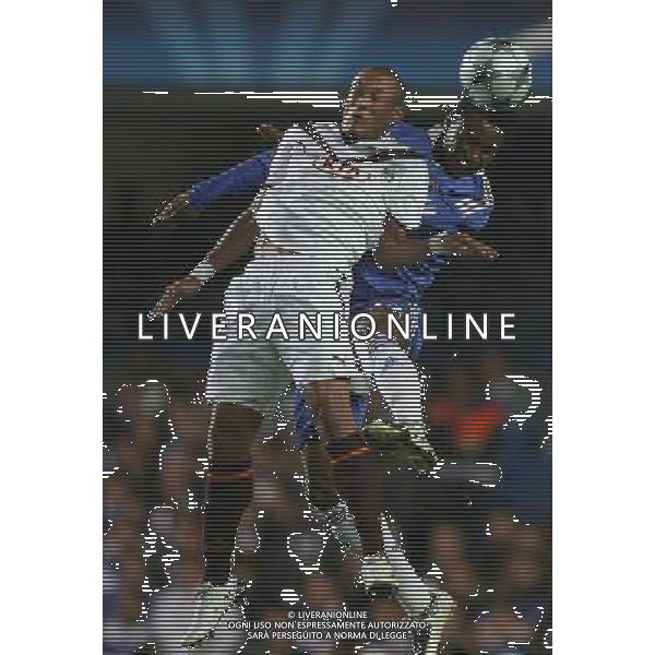 Mikel John Obi of Chelsea challenges Yoan Gouffran of Bordeaux - Chelsea FC v FC Bordeaux, UEFA Champions League Group A, Matchday 1, Stamford Bridge, London, Date 16/09/2008. Picture by IPS PHOTO AGENCY/Ag. Aldo Liverani Sas - ITALY ONLY -