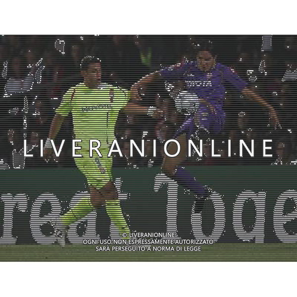 OLIMPIC LIONE-FIORENTINA CHAMPIONS LEAGUE 17/09/2008 NELLA FOTO vargas e fred FOTO MARCO LUZZANI-AG ALDO LIVERANI