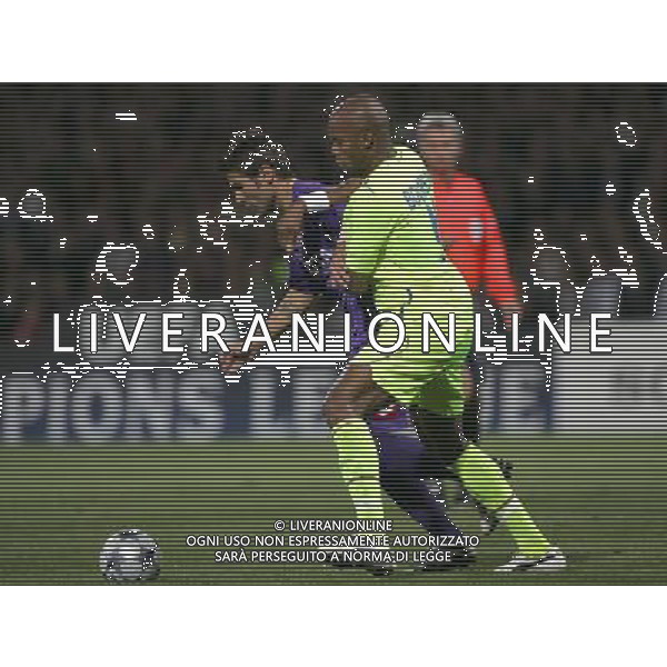 OLIMPIC LIONE-FIORENTINA CHAMPIONS LEAGUE 17/09/2008 NELLA FOTO mutu e boumsong FOTO MARCO LUZZANI-AG ALDO LIVERANI