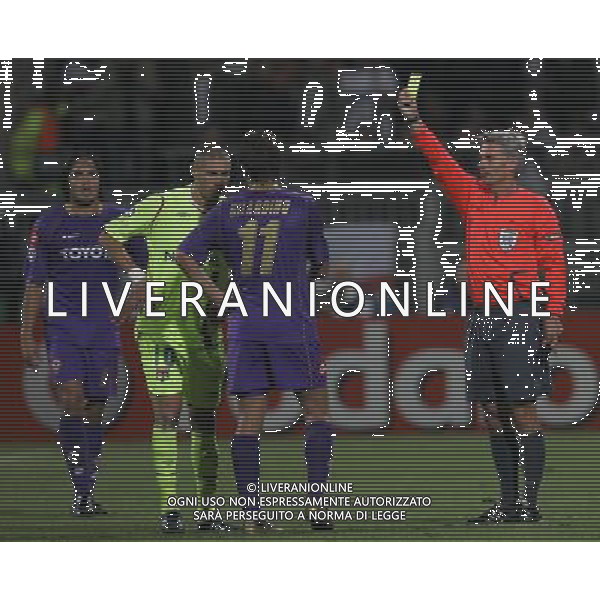 OLIMPIC LIONE-FIORENTINA CHAMPIONS LEAGUE 17/09/2008 NELLA FOTO ammonizione benzema e gilardino FOTO MARCO LUZZANI-AG ALDO LIVERANI