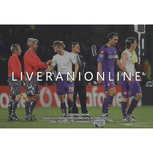 OLIMPIC LIONE-FIORENTINA CHAMPIONS LEAGUE 17/09/2008 NELLA FOTO fine partita FOTO MARCO LUZZANI-AG ALDO LIVERANI