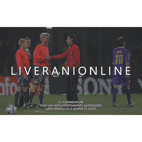 OLIMPIC LIONE-FIORENTINA CHAMPIONS LEAGUE 17/09/2008 NELLA FOTO prandelli e frojdfeldt fine partita FOTO MARCO LUZZANI-AG ALDO LIVERANI